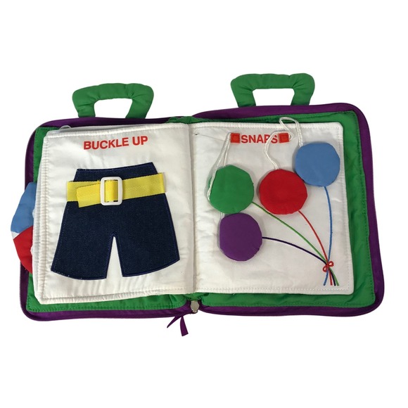 Toddler Quiet Book Car Activity Soft Interactive Vocabulary Fine Motor Fastener - Picture 9 of 10
